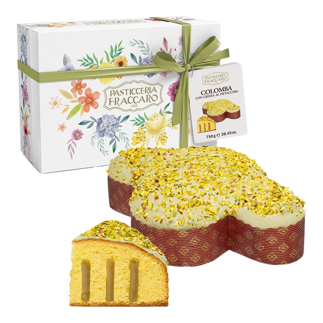Colomba de Pascua con crema de pistacho Pasticceria Fraccaro 750 g