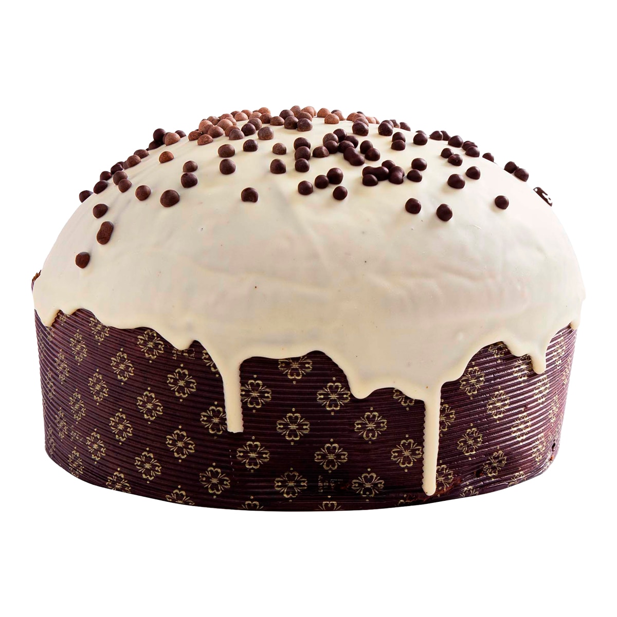 Imagen 2 de Panettone con pera confitada, gotas de chocolate, cubierto con chocolate blanco y chips de chocolate siciliano Fiasconaro