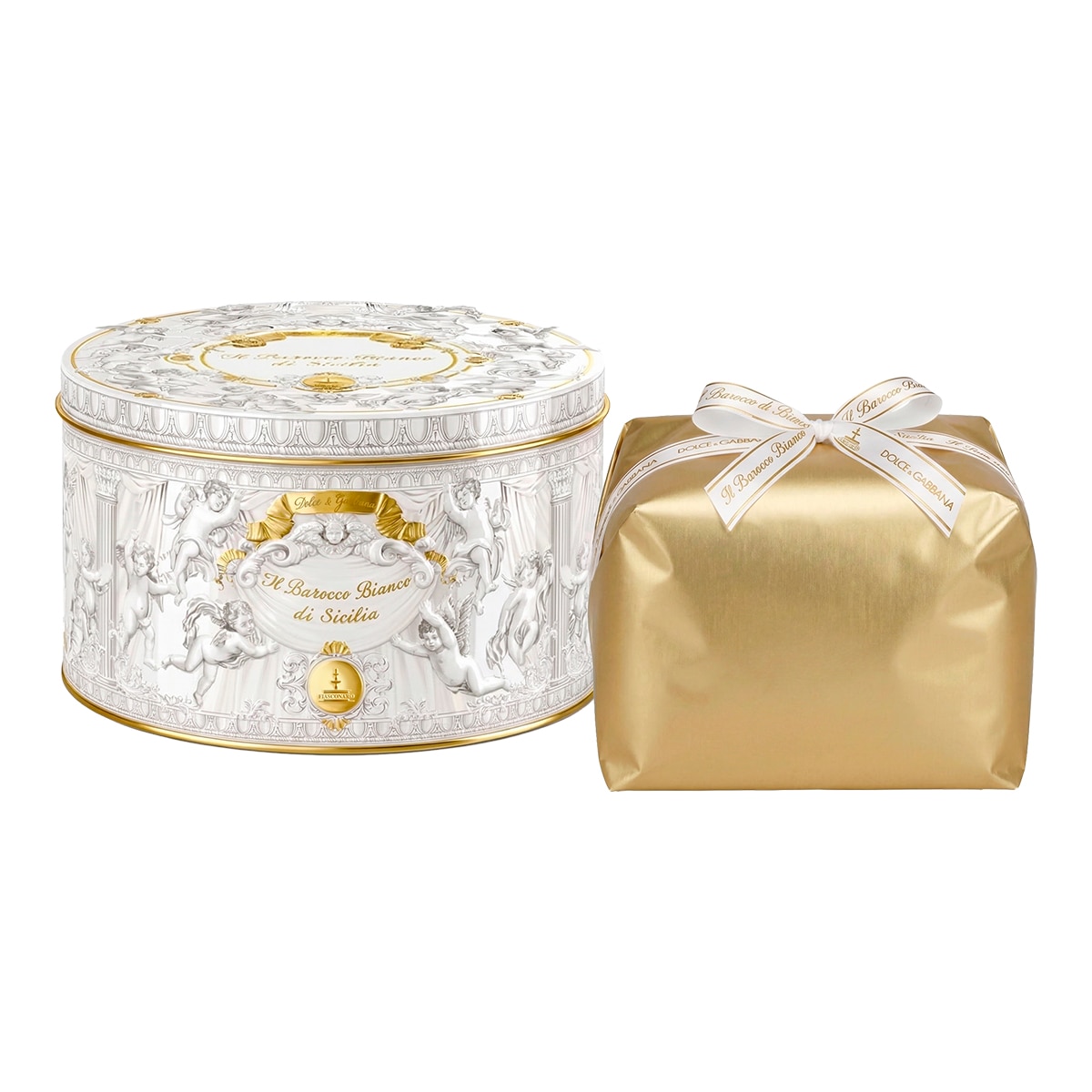 Imagen 1 de Panettone con caramelo salado cubierto de chocolate blanco Dolce & Gabbana
