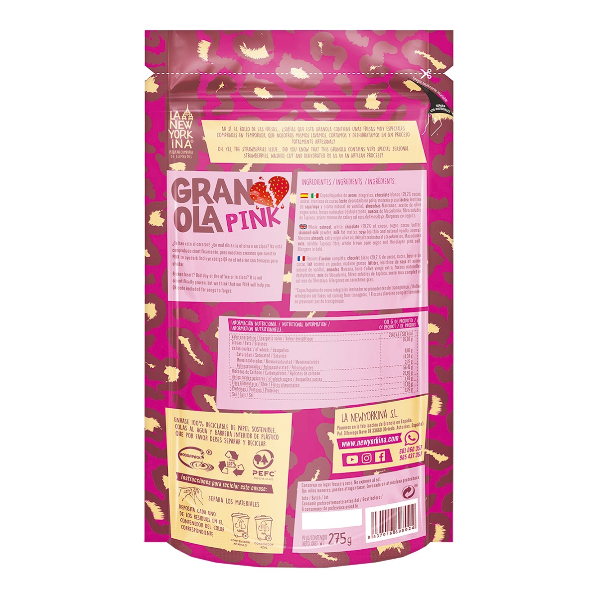 Granola Pink Edición Limitada sin gluten La Newyorkina 2