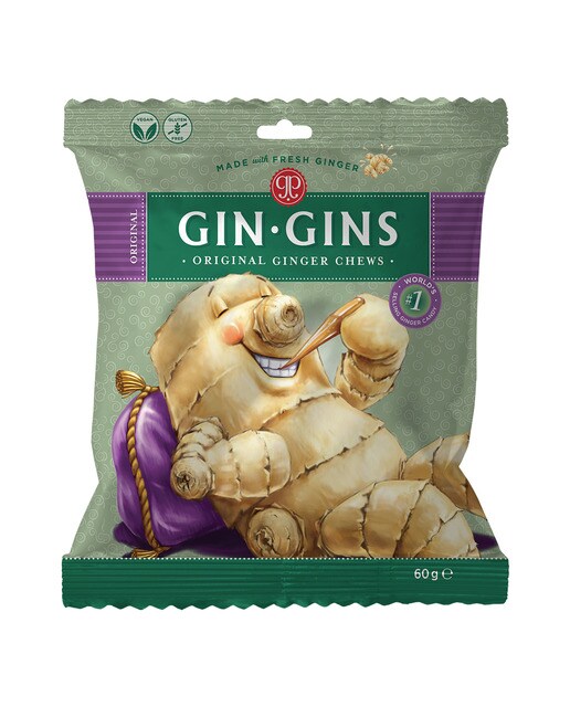 Caramelos masticables de jengibre Gin Gins The Ginger People 1