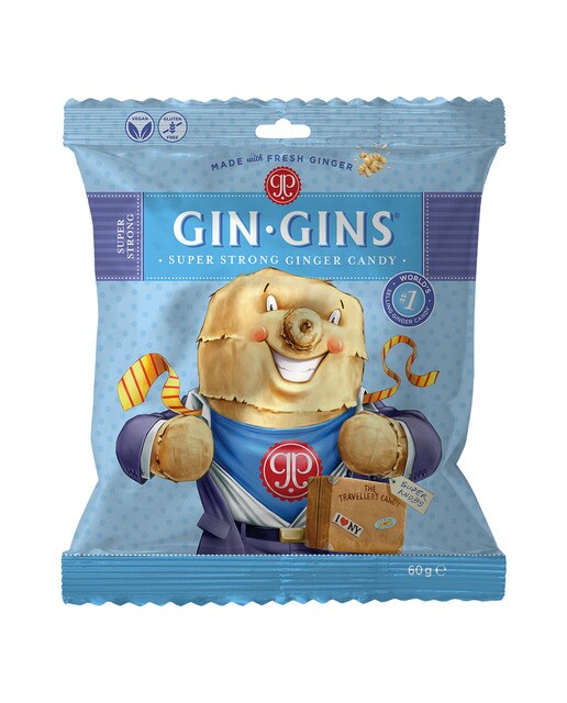 Imagen 0 de Caramelos Súper Fuerte Gin Gins The Ginger People