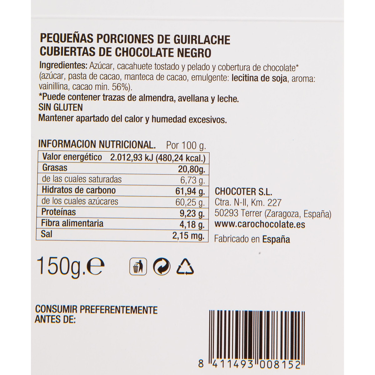 Caramelos de turrón Guirlachicos Caro 2