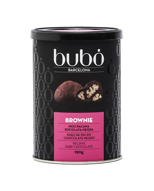 Imagen 0 de Bombones brownie con nueces pecana, jengibre y chocolate negro Bubó