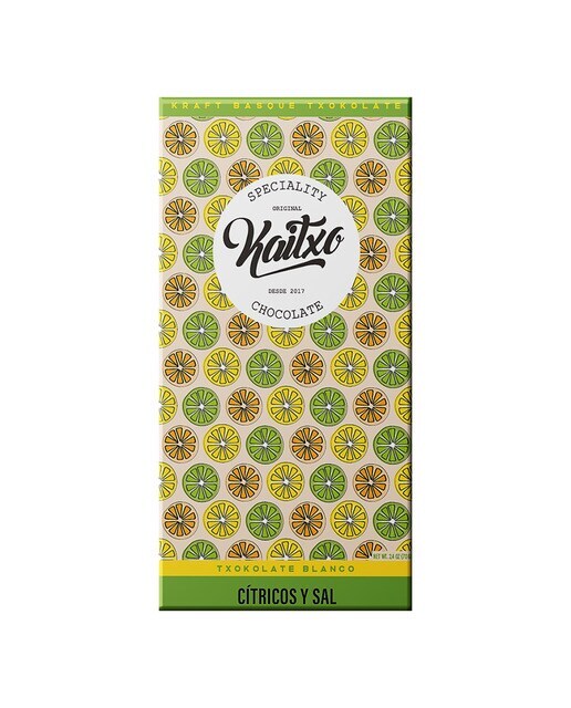 Tableta de chocolate blanco Cítricos & Sal Kaitxo