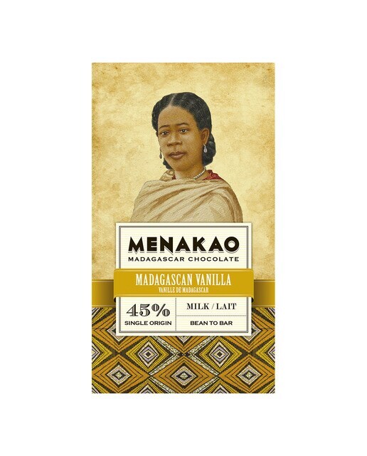 Tableta de chocolate con leche y vainilla de Madagascar Menakao