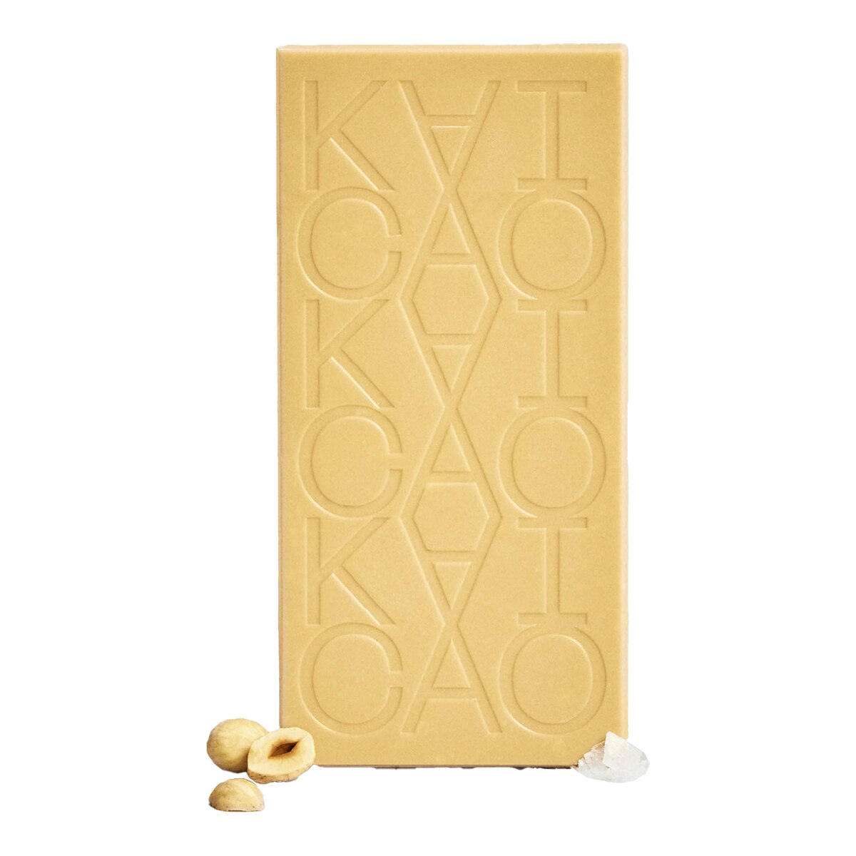 Tableta Chocolate blanco 35% manteca de cacao, leche de camella, avellanas y sal Kaicao 3