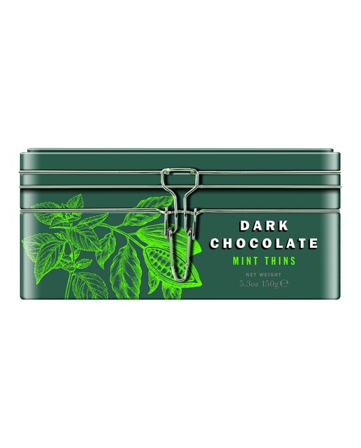 Finas láminas de chocolate negro y menta Cartwright & Butler 1