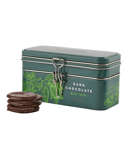 Finas láminas de chocolate negro y menta Cartwright & Butler 2