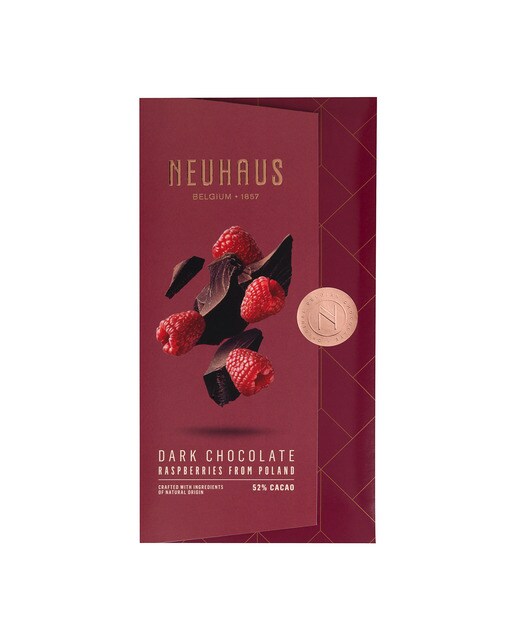Imagen 0 de Tableta de chocolate negro con frambuesas de Polonia Neuhaus