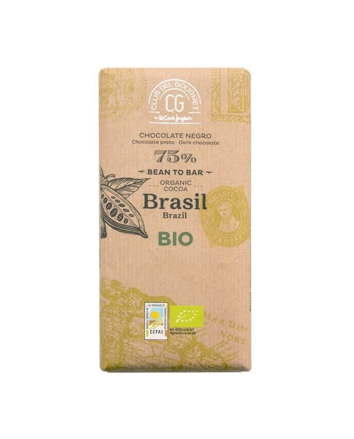 Imagen 0 de Tableta de chocolate negro ecológico 75% Brasil Bio Club del Gourmet