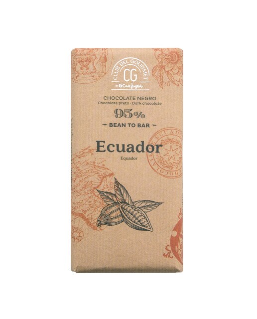 Tableta de chocolate negro 95% Ecuador Club del Gourmet 1