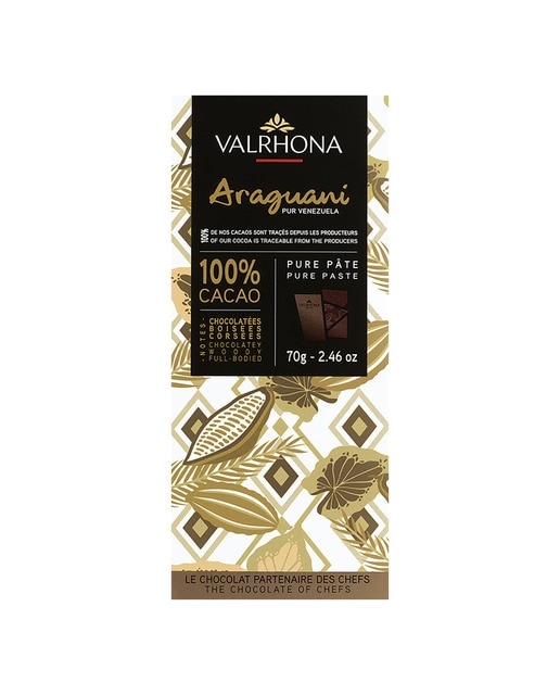 Imagen 0 de Tableta de chocolate negro 100% cacao Venezuela Araguani Valrhona