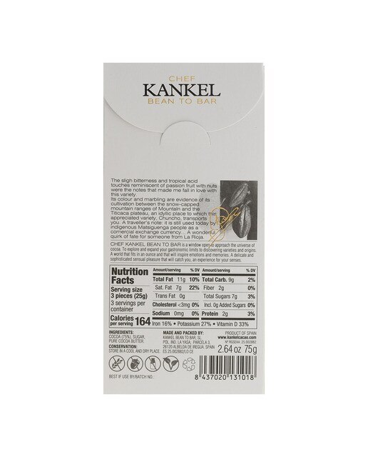 Tableta de chocolate de Perú Kankel Cacao 2