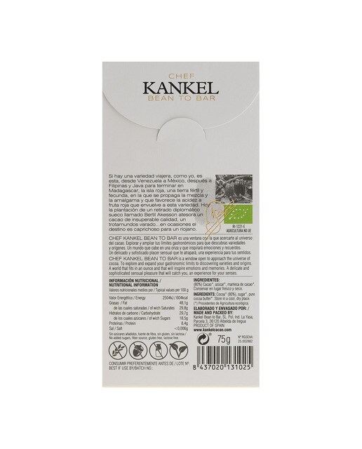 Tableta de chocolate de Madagascar Kankel Cacao 2