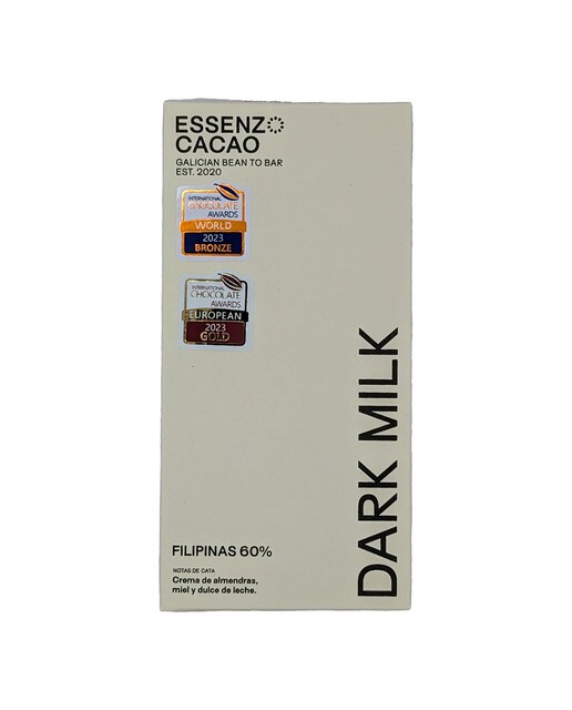 Tableta de chocolate Filipinas 60% Dark Milk Essenzo Cacao 1