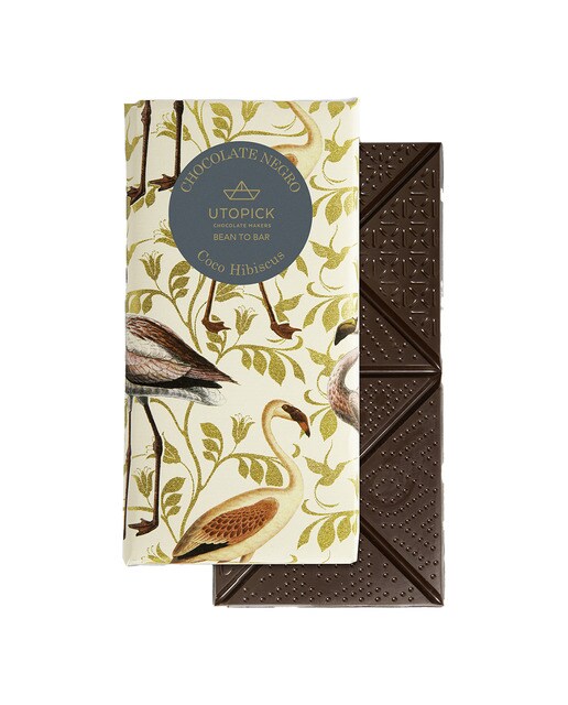 Imagen 0 de Tableta de chocolate negro 70% Coco Hibiscus Bean to Bar Utopick