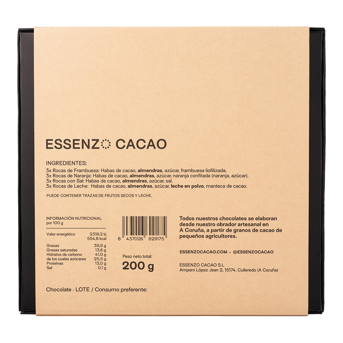 Rocas de chocolate de 4 sabores Essenzo Cacao 2