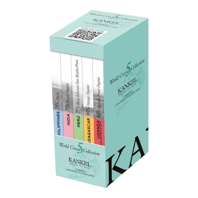 Imagen 0 de Estuche con 5 chocolates de diferentes orígenes Kankel