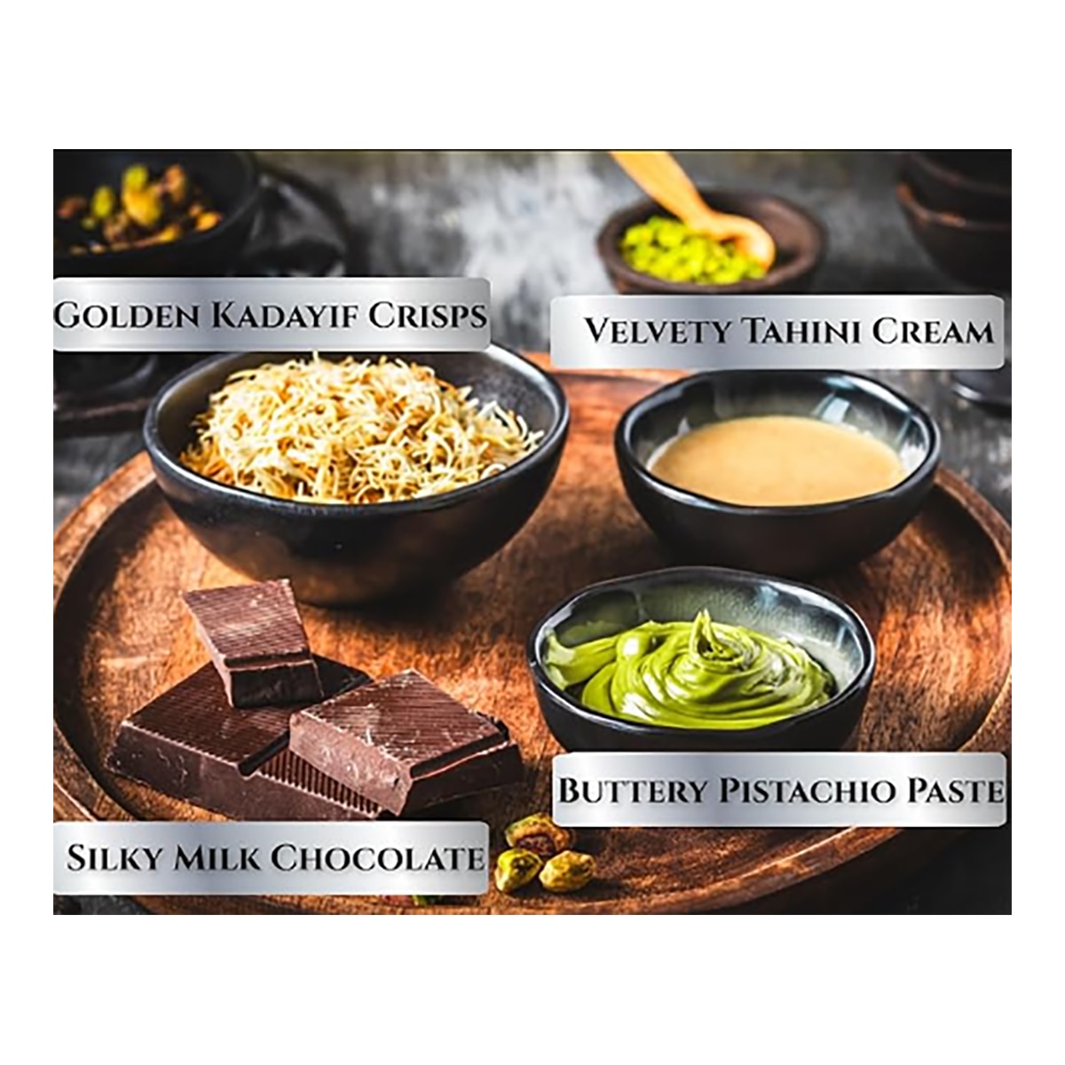 Tableta de chocolate y pistacho Dubái Style Beemax 5