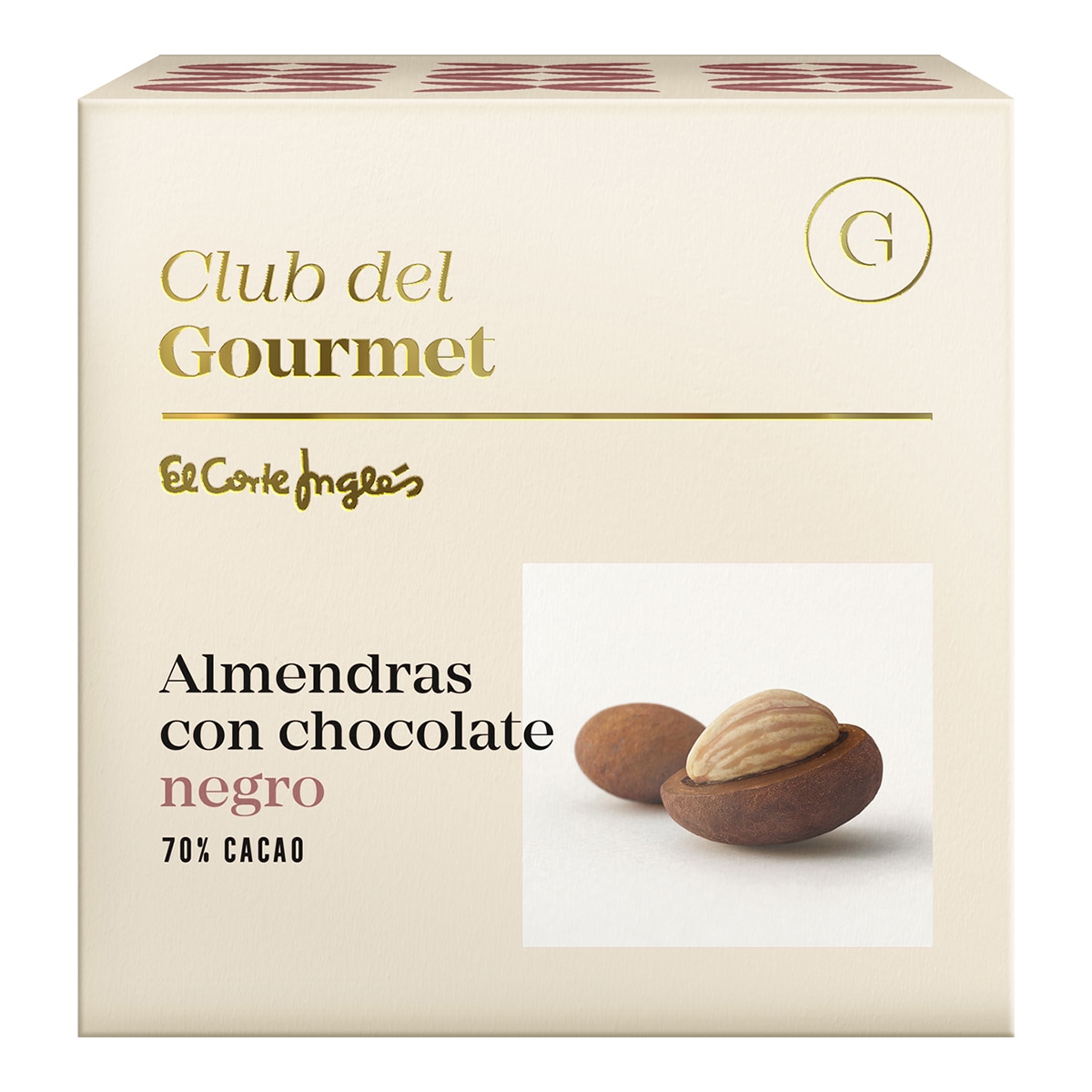 Imagen 1 de Bombón de almendra y chocolate negro (70% de cacao) Club del Gourmet