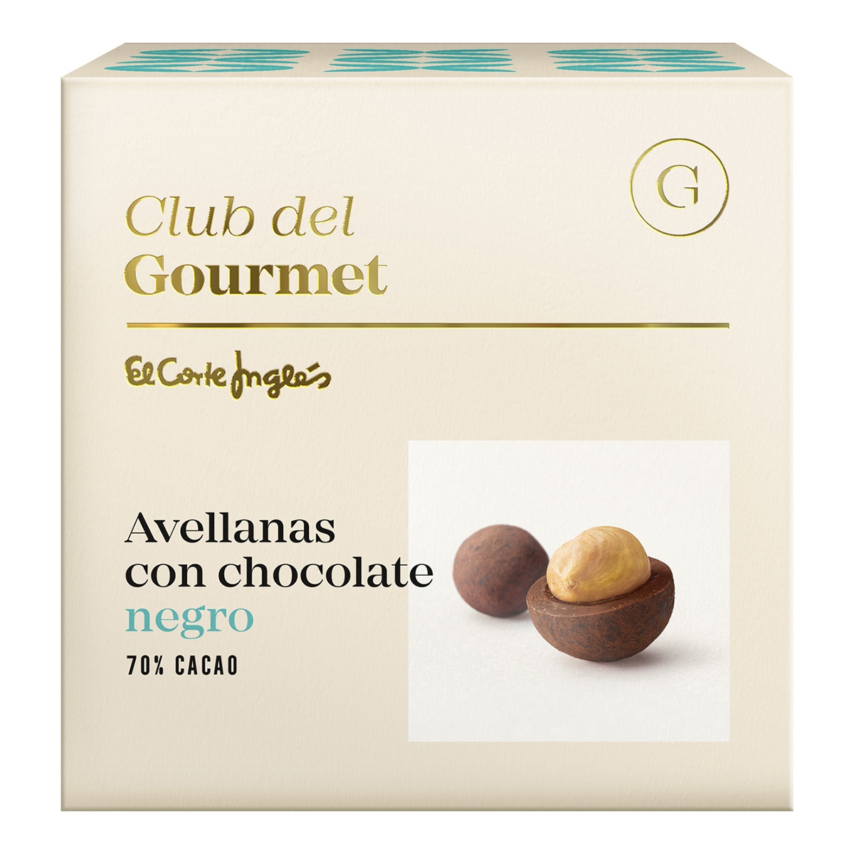 Bombón de avellana y chocolate negro (70% de cacao) Club del Gourmet 1