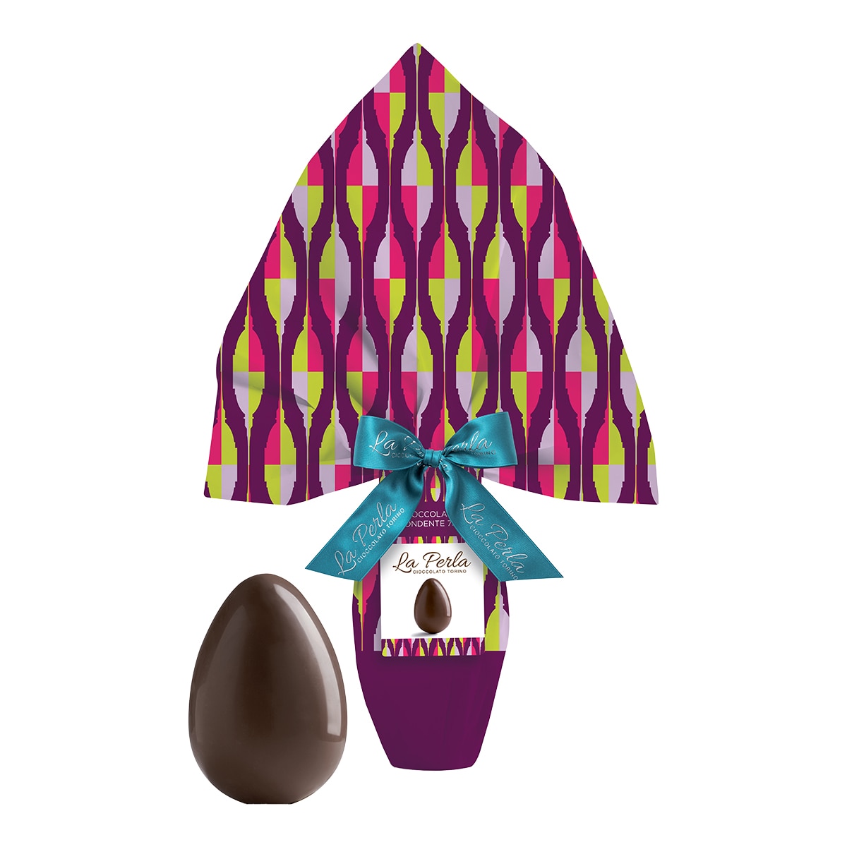 Imagen 1 de Huevo de Pascua de chocolate negro 75% cacao La Perla