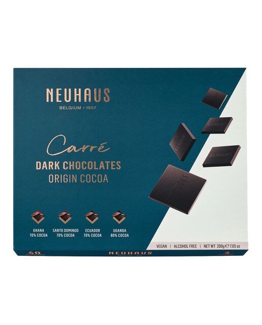Napolitanas de chocolate negro belga Carrés Orígenes Neuhaus 40 piezas 2