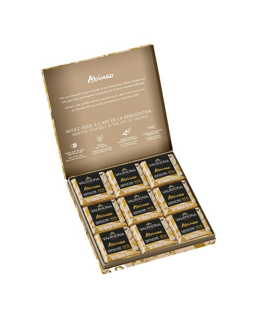 Caja de chocolates con 18 carrés abinao 85% cacao Valrhona 2