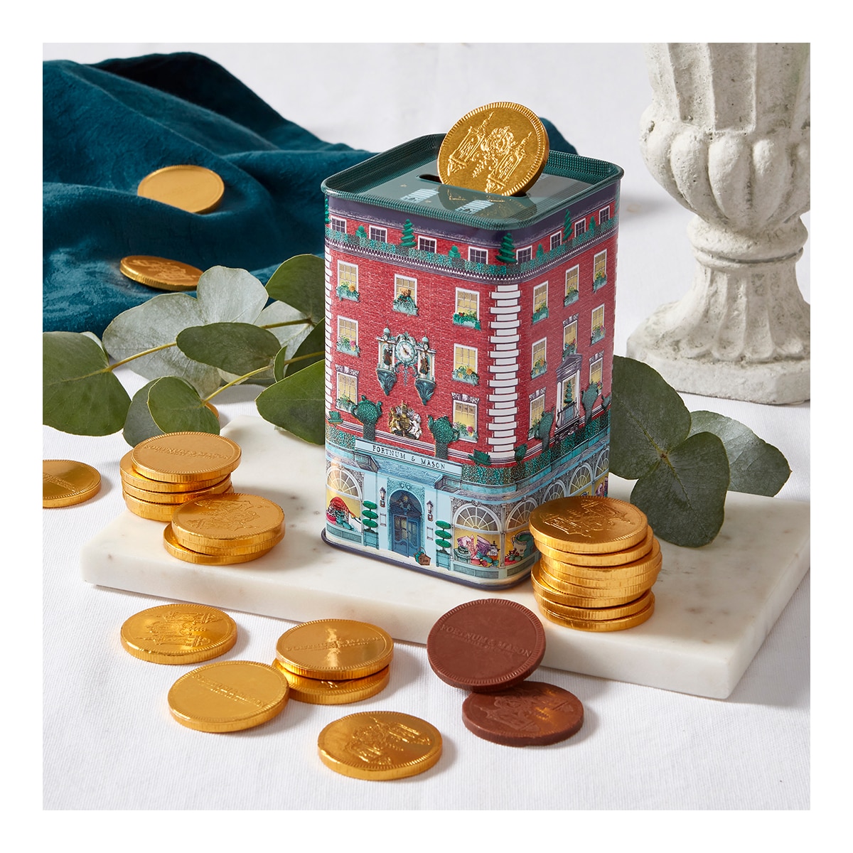 Caja de monedas de chocolate Fortnum & Mason 3
