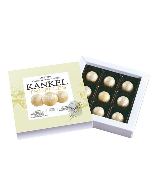 Trufas de cacao y vino blanco Kankel