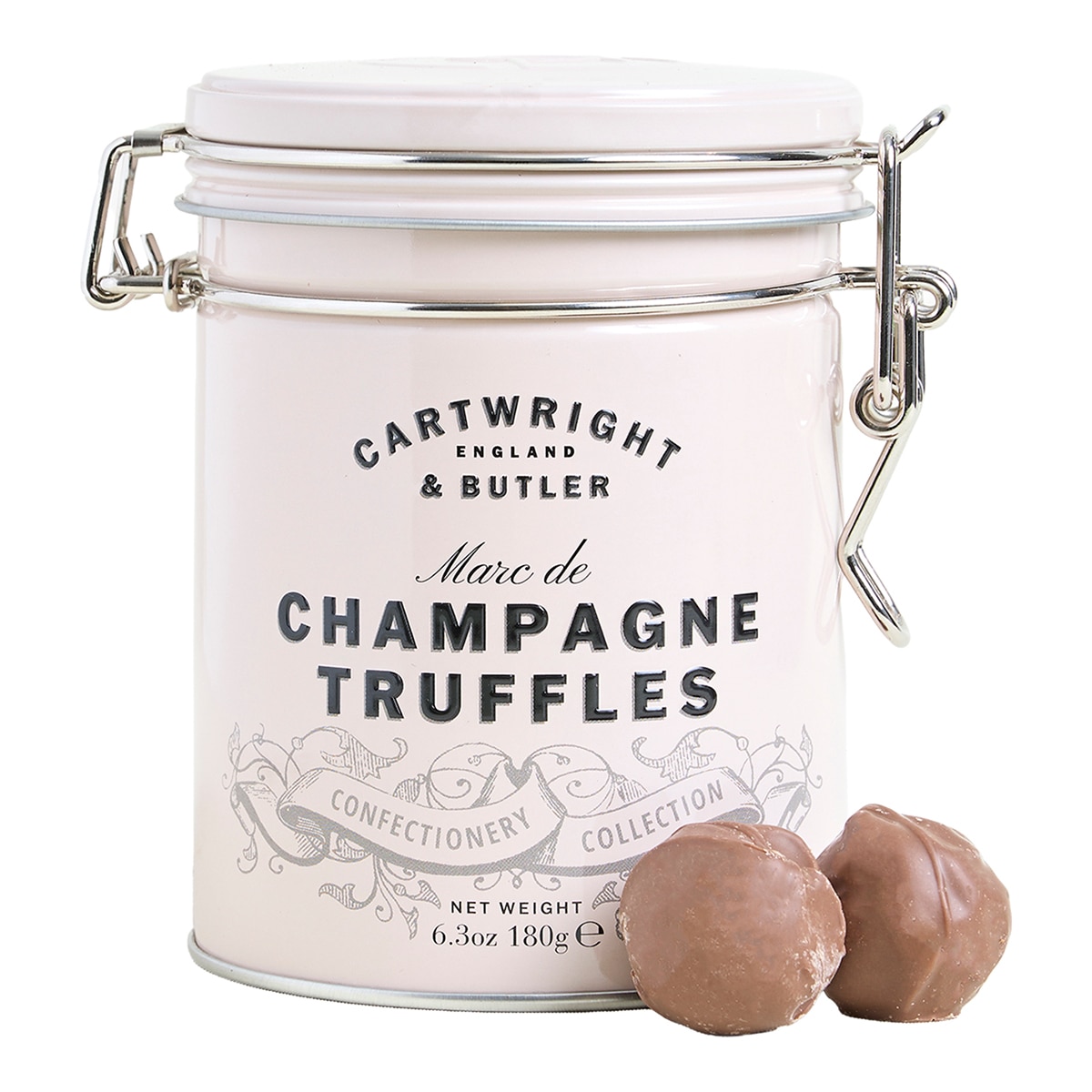 Trufas de chocolate con leche belga y licor Marc de champagne Cartwright & Butler 1