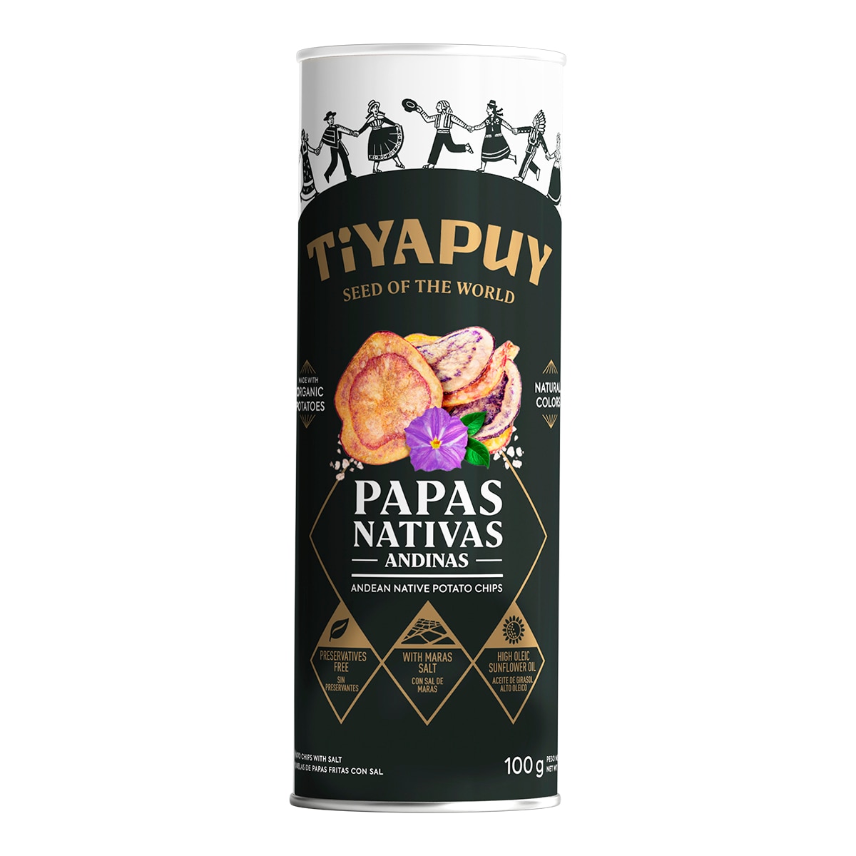 Imagen 0 de Hojuelas de papas nativas fritas con sal de Maras Tiyapuy