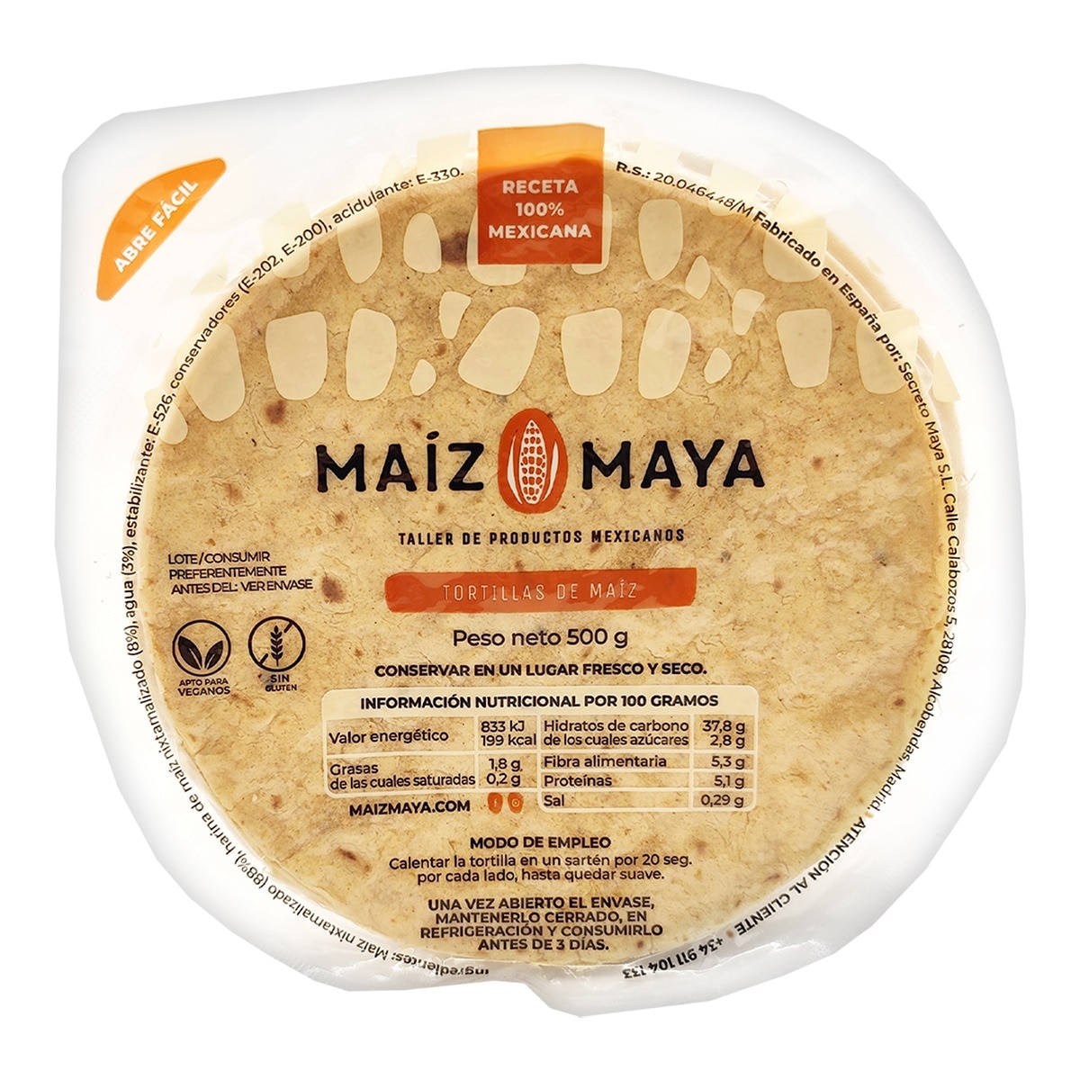 Tortillas de maíz mexicanas Maíz Maya 1