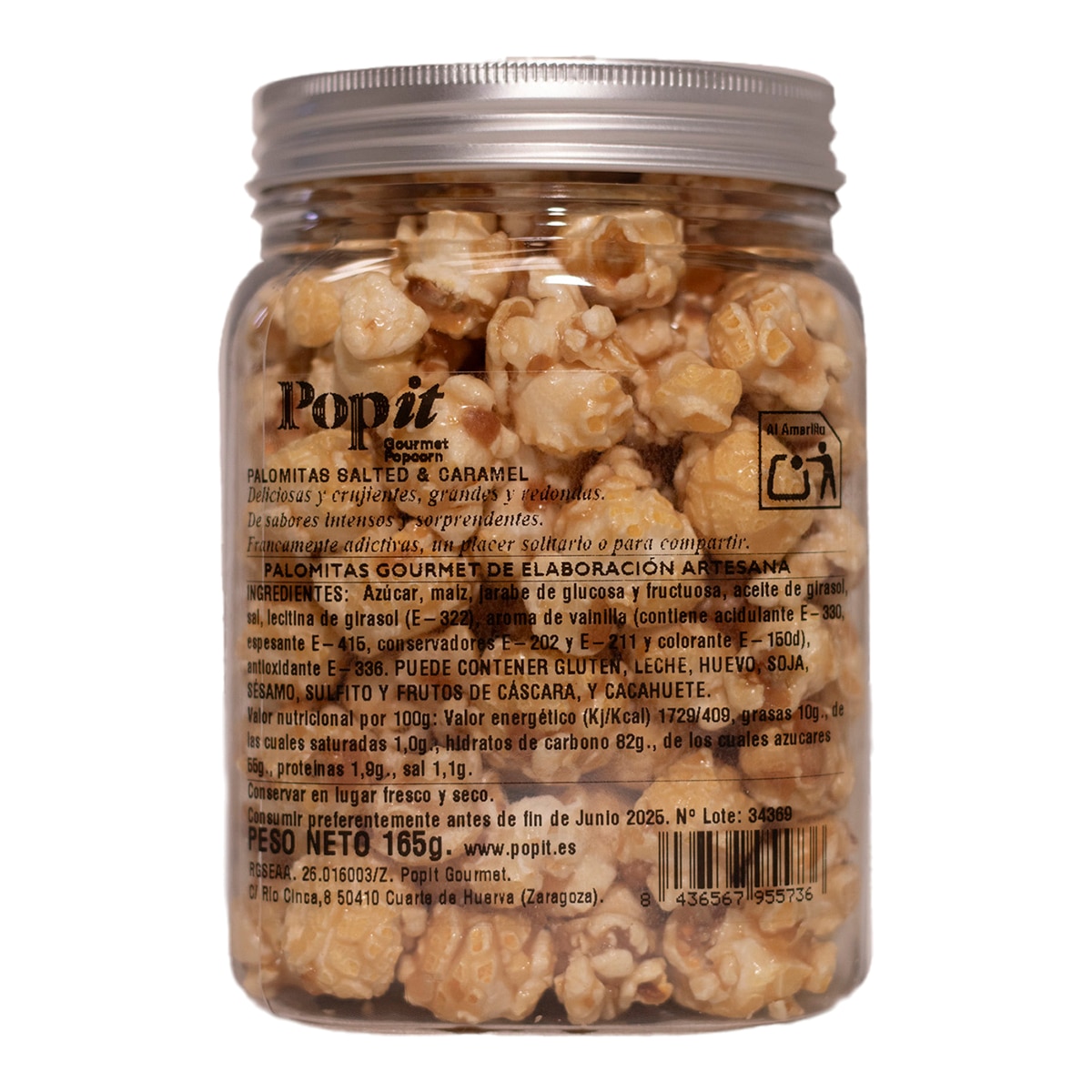 Palomitas gourmet salted & caramel doradas Popit 2