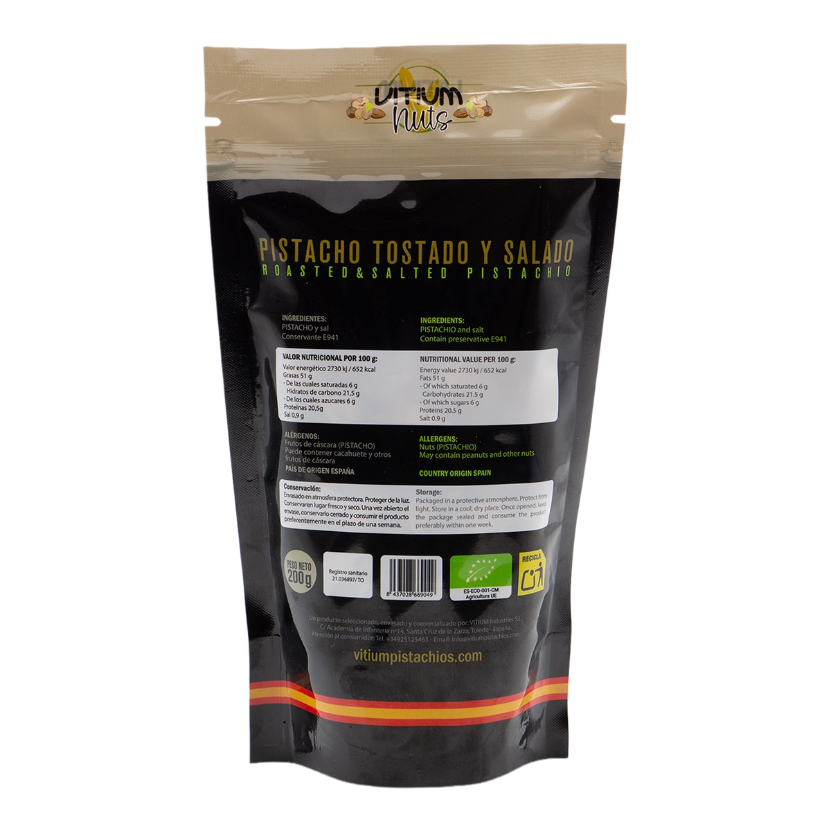 Pistachos Gourmet tostados manchegos Vitium Pistacho 2