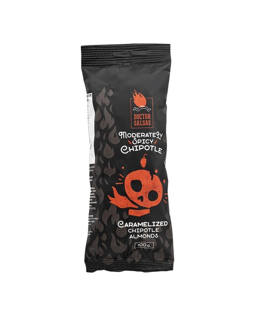 Imagen 0 de Almendras garrapiñadas con chipotle moderadamente picantes Doctor Salsas