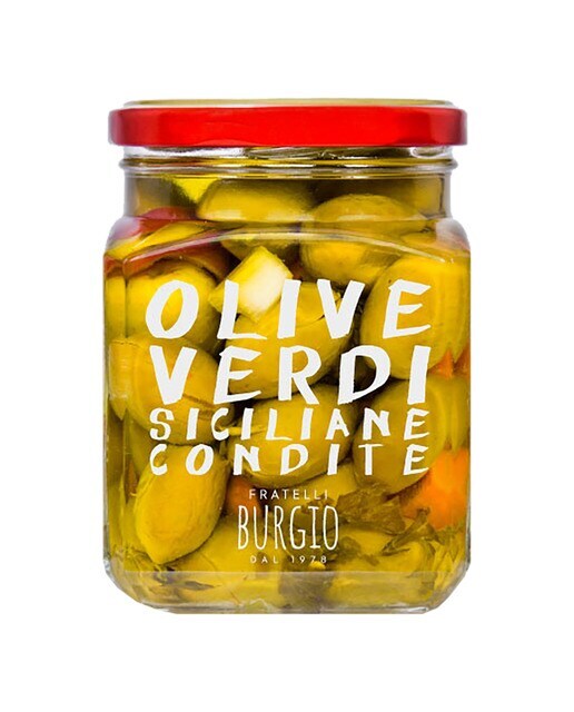 Aceituna verde condimentada Burgio