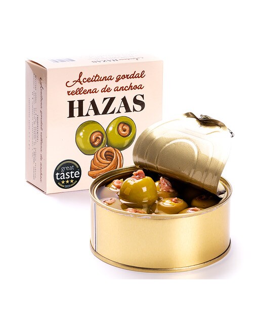 Aceituna gordal rellena de anchoa Hazas 2