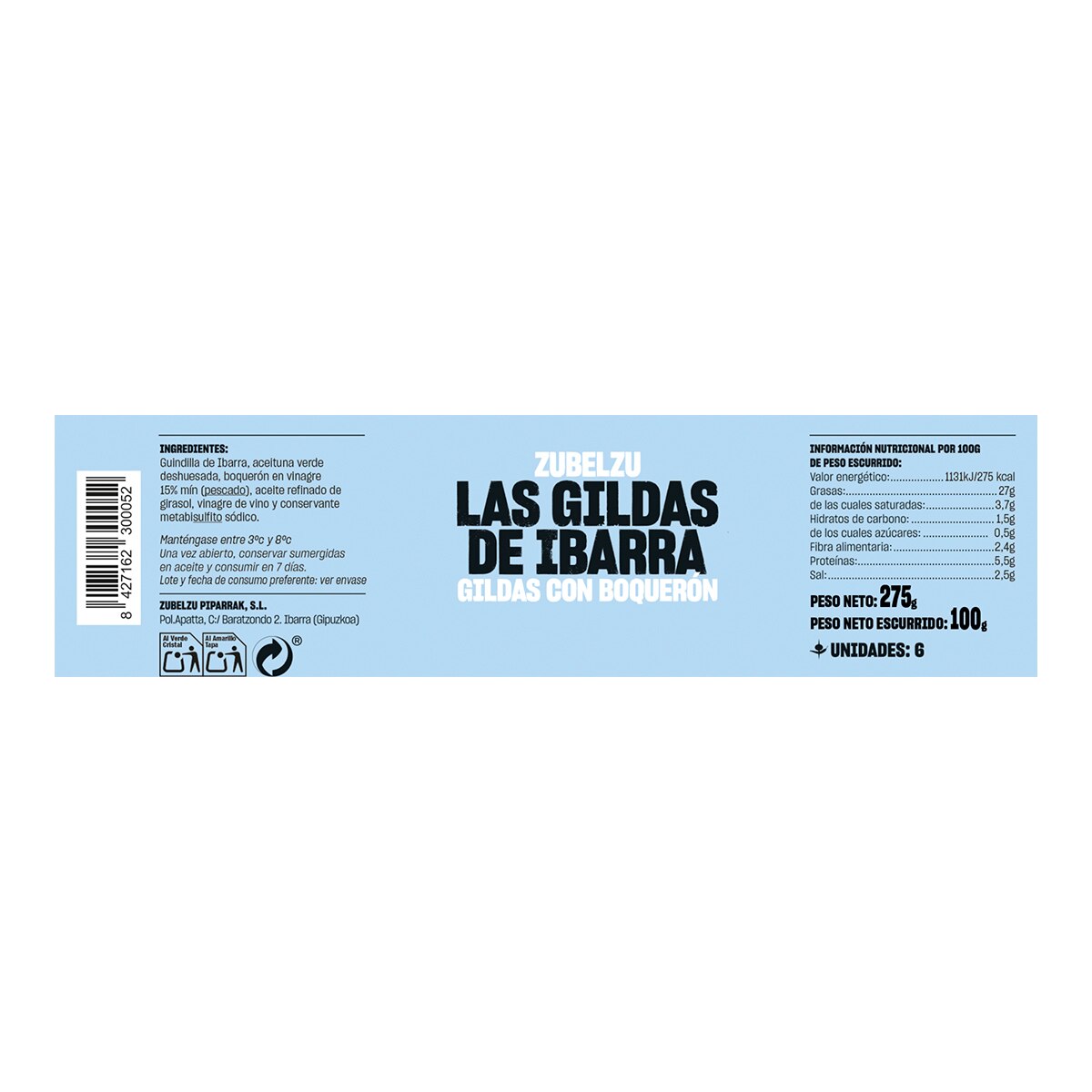 Gildas con boquerón Zubelzu 2