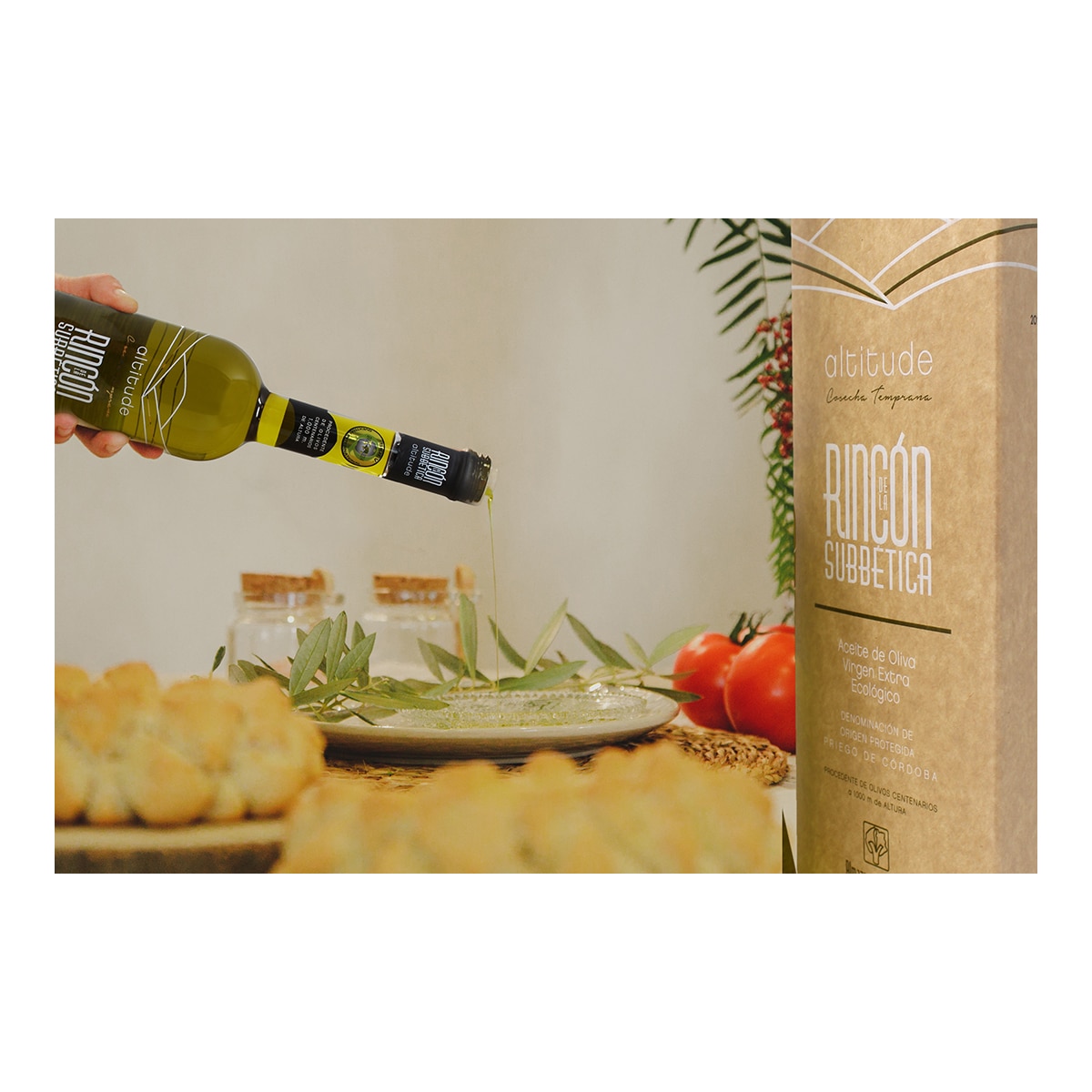 Estuche aceite de oliva virgen extra ecológico sin filtrar Altitude Rincón de la Subbética Edición Limitada 3