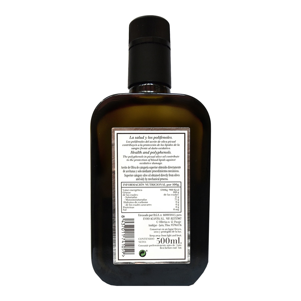 Aceite de oliva virgen extra Acanto Botanikal 2