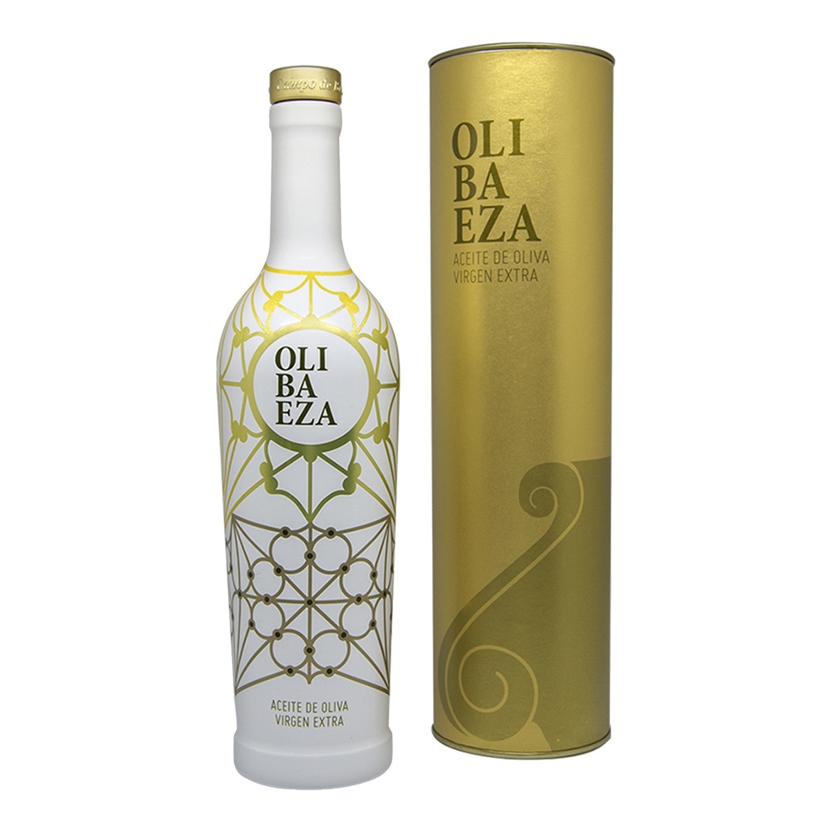 Estuche aceite de oliva virgen extra Patrimonio Dorado Olibaeza 1