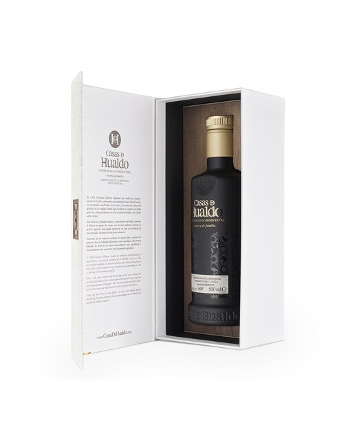 Estuche oliva virgen extra reserva de familia Casas de Hualdo 2