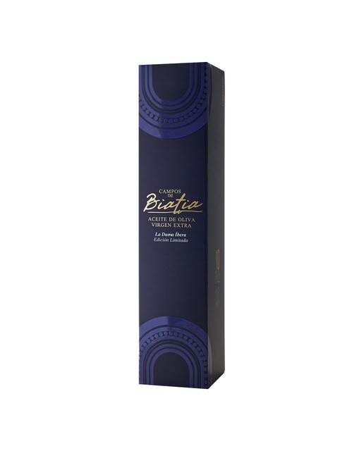 Estuche aceite de oliva virgen extra La Dama Íbera Campos de Biatia Edición Limitada 2