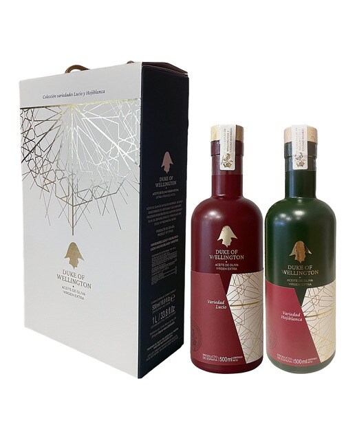 Imagen 0 de Estuche aceites de oliva virgen extra variedades Lucio y Hojiblanca Duke of Wellington