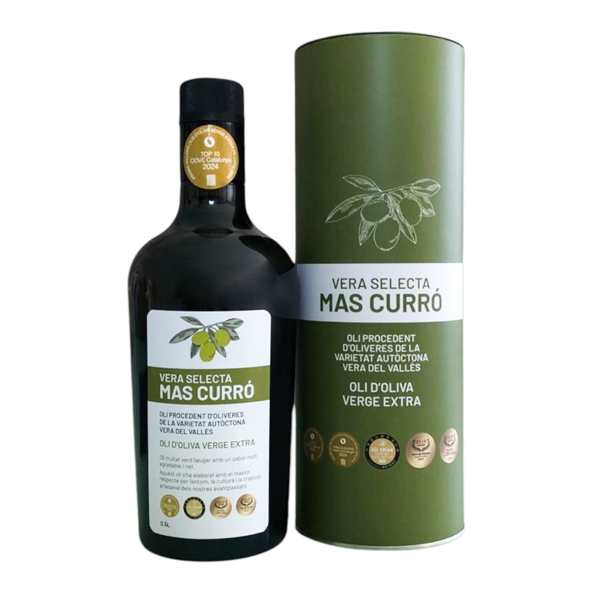 Estuche aceite de oliva virgen extra vera selecta mas curro 500 ml 1