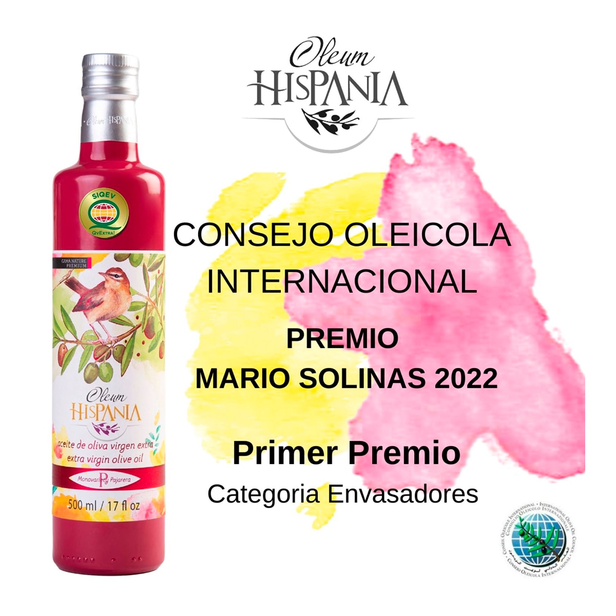 Aceite de oliva virgen extra Premium variedad pajarera Oleum Hispania 7