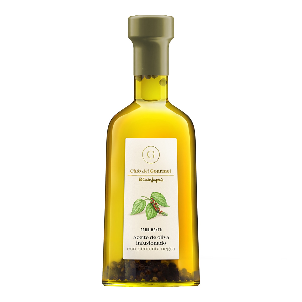 Condimento de aceite de oliva infusionado de pimienta negra Club del Gourmet 1