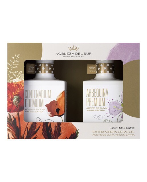 Estuche Premium arbequina y picual primera cosecha Nobleza del Sur